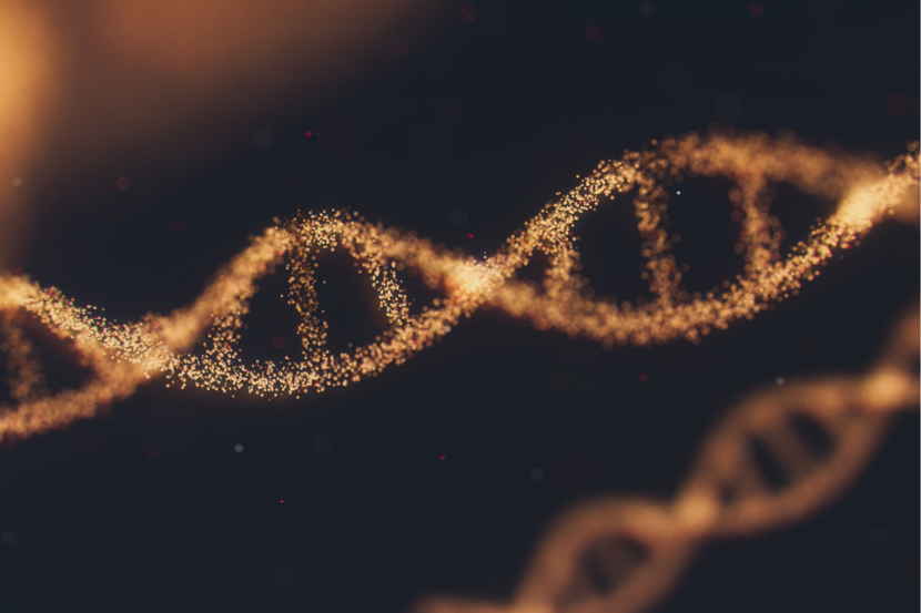 Draaiende strengen in een DNA-helix