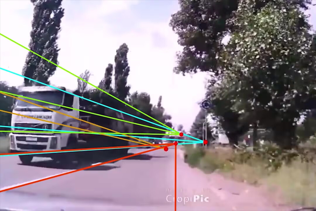 Lijnen getekend door het NFI om te onderzoeken of de beelden gemanipuleerd waren