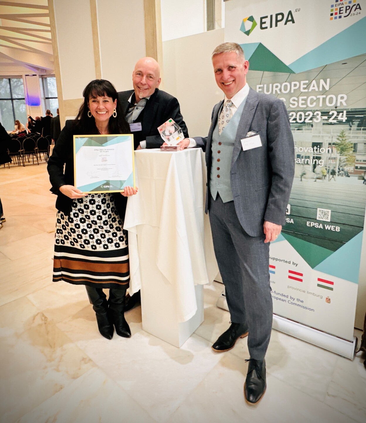 Een EPSA award wordt ontvangen