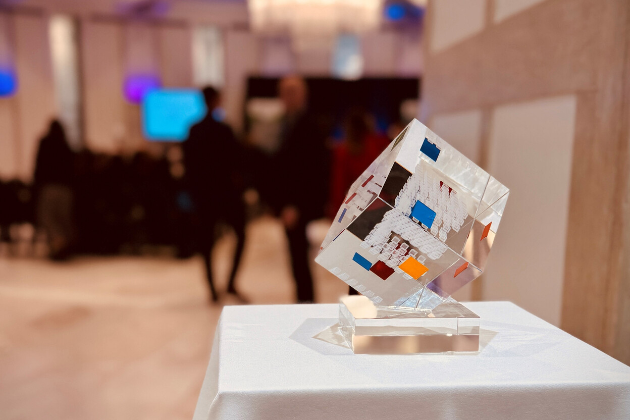 Een EPSA award tentoongesteld