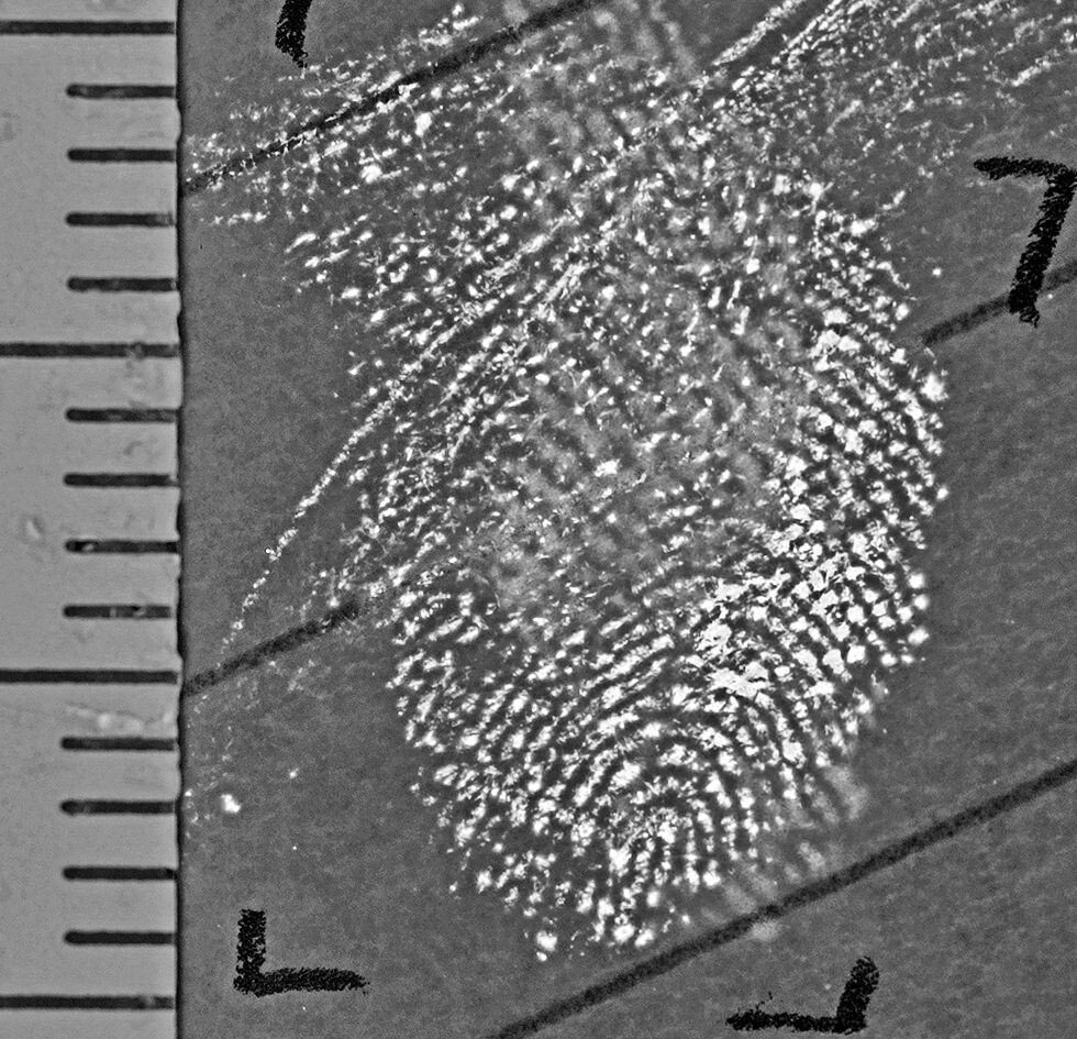 Close-up van een vingerafdruk