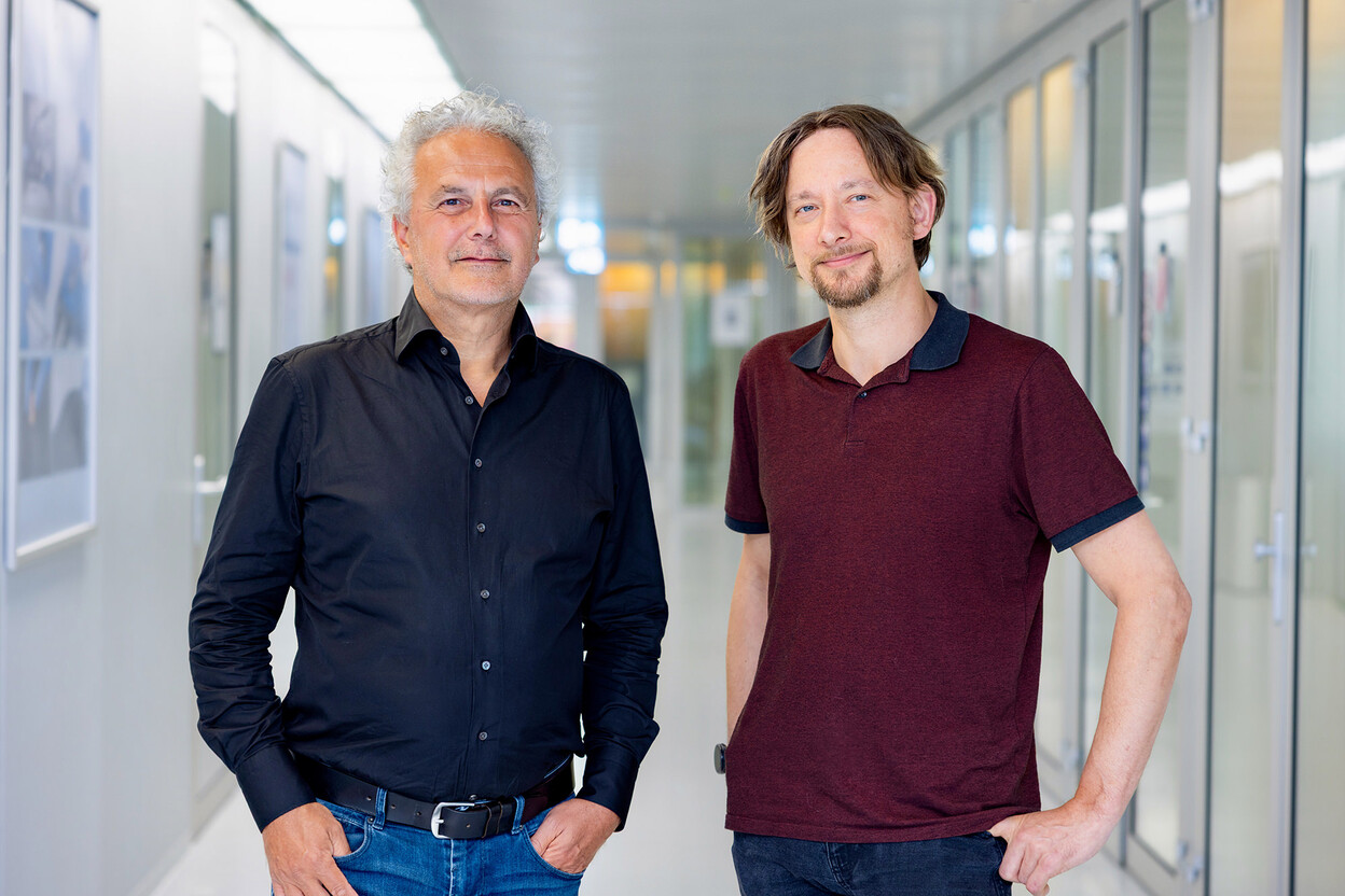 Portret van Lex Meulenbroek en Kris van der Gaag